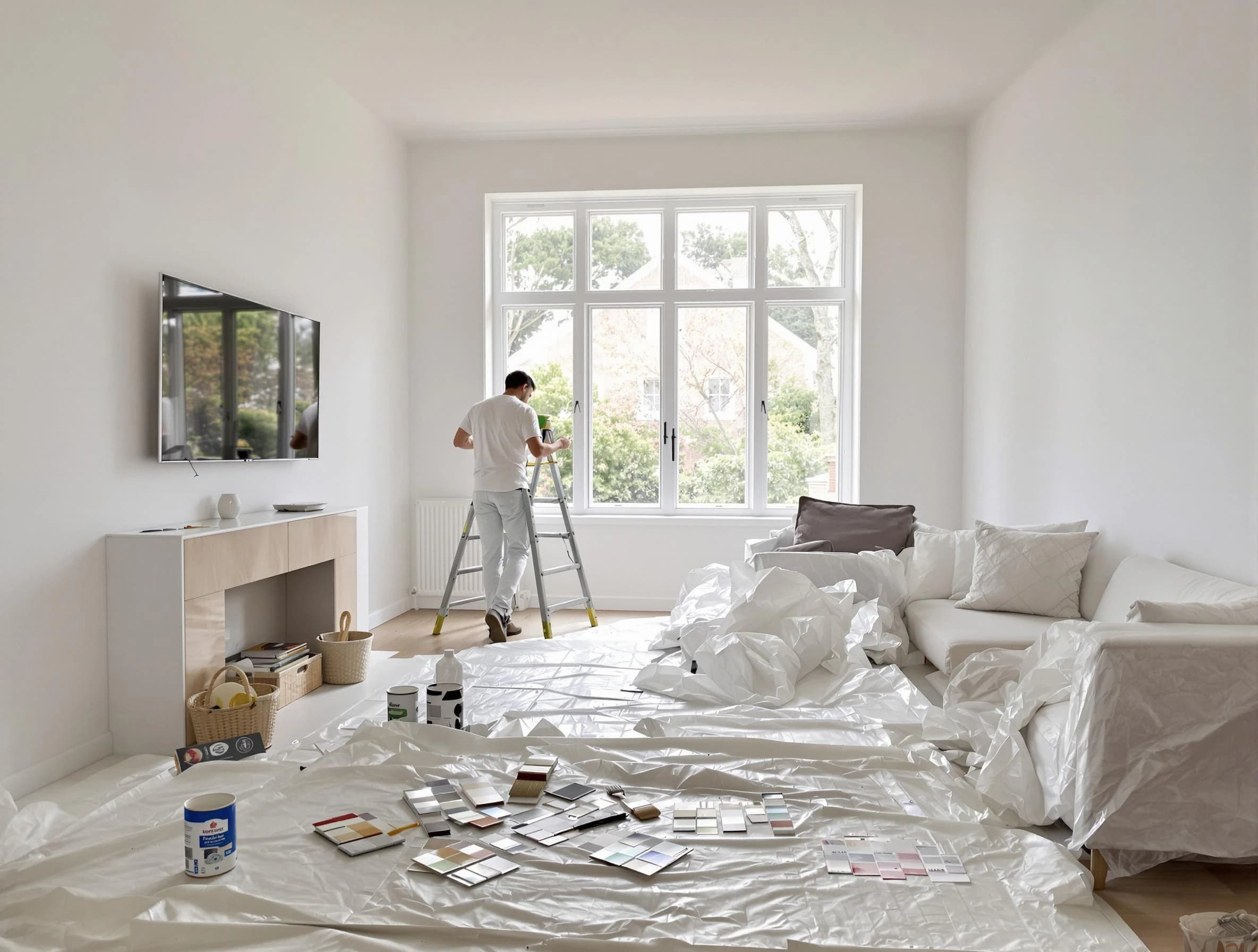 Chandler House Painters professional applying interior paint in Chandler, AZ