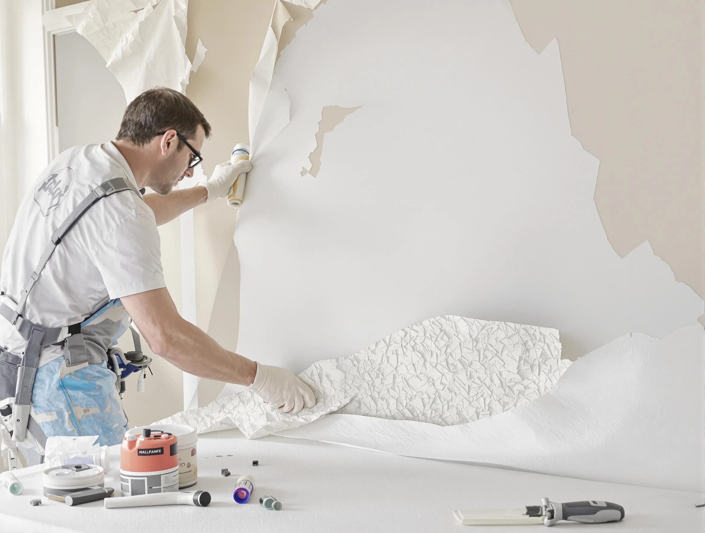 Detailed wallpaper removal and wall prep by Chandler House Painters in Chandler